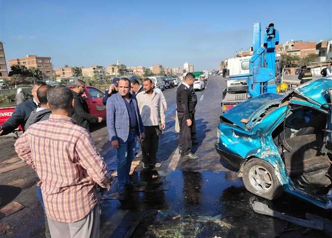 حادث طريق بنها كفر شكر اليوم