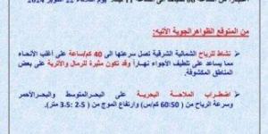 الأرصاد توجه تحذير عاجل للمواطنين بشأن طقس الغد |بيان بدرجات الحرارة - ترند نيوز