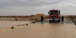 انقطاع حركة المرور على الطريق الجهوية 206 الرابطة بين مدينتي قبلي ودوز جراء ارتفاع منسوب وادي المعمر - ترند نيوز