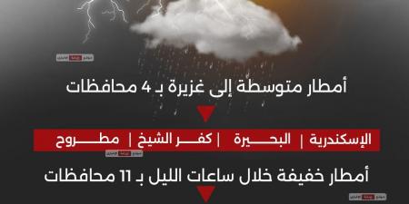 الأمطار تضرب 15 محافظة اليوم.. تعرف عليهم - ترند نيوز