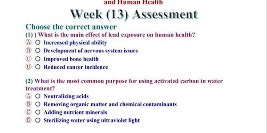 مراجعات نهائية.. اسئلة تقييم الأسبوع الـ 13 لـ العلوم التطبيقية science الصف الأول الثانوي - ترند نيوز