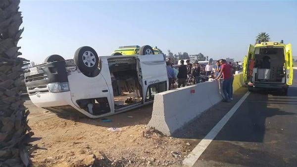 جثة و7 مصابين.. ننشر أسماء ضحايا حادث طريق مصر إسكندرية الصحراوي